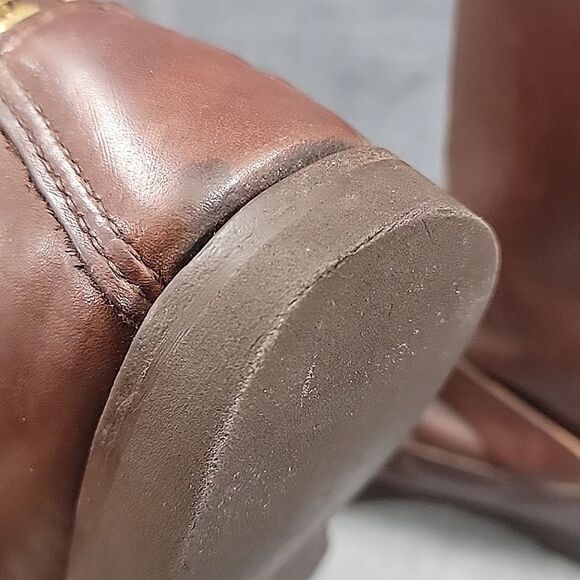 W.C Russell Moccasin Co Zephyr Boots Brown leather zip buckle hunting men's 8.5C - Picture 11 of 14